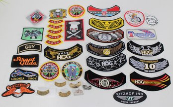 Large Lot Harley-Davidson HOG Biker Patches & Pins Laconia Lake George 2007-2015
