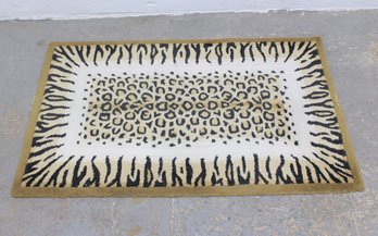 Animal Print Accent Rug  Leopard & Zebra Pattern  30 X 50