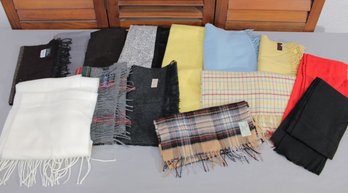 #318-Cashmere Scarf Lot  10 Pieces  Luxury Winter Wraps In Assorted Colors & Patterns