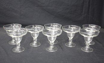 Set Of 8 Vintage 5' Glass Dessert Or Cocktail Coupes