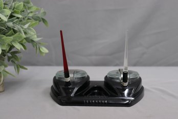 Esterbrook Bakelite Dip-less Fountain Well With 2 Dip Pens With Bakelite Handles