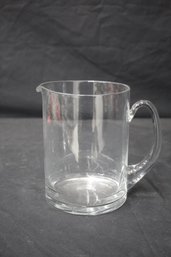 Classic Clear Glass Pitcher With Handle - 6.5' Tall