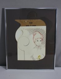 'Vintage 1970s William Tara Mid-Century Modern Artwork - Framed'