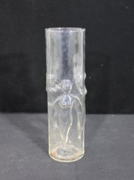 9' Clear Art Glass Vase  Sculptural Three-Dimensional Female Figures  Modern Artistic Design