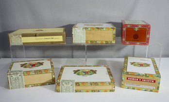 'Lot Of Vintage Cuban Cigar Boxes - Romeo Y Julieta And More'