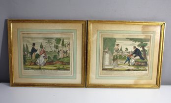 Pair Of Early 19th-Century French Lithographs: 'Repentir De La Jeune Ccile' And 'Fitz-Henri Pardonnant  Cci