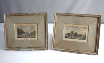 Pair Of 19th Century Hand-Colored Engravings Of Parisian Scenes