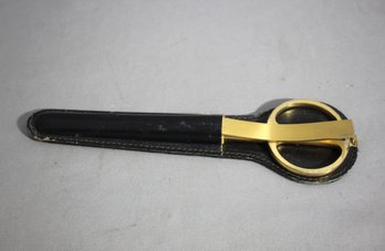 Vintage LERCHE Solingen 22K Gold Plated Desk Set With Scissors - West Germany