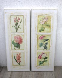 Pair Of Framed Floral Wall Art Decor