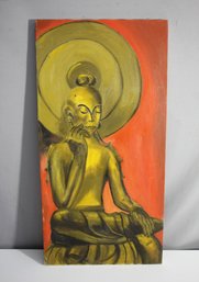 Vibrant Modern Buddha Acrylic On Canvas Painting