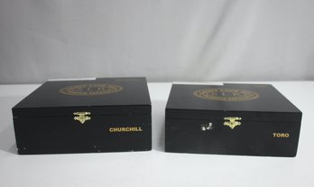 'Set Of Two Saint Luis Rey Cigar Boxes - Churchill & Toro'