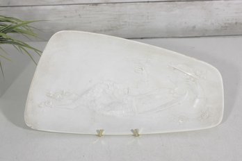 Bjorn Wiinblad Rosenthal Studio Linie Porcelain Dish  Bas Relief Figural Design  12' X 6' (Chip Noted)