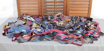 #324-Large Collection Of Mens Neckties  Vintage & Modern, Assorted Colors & Patterns