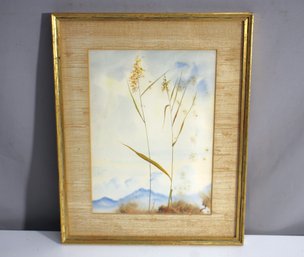 Mariano Ortuzar Watercolor Landscape Painting - Framed