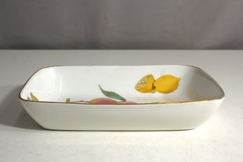 Royal Worcester Evesham  Gold Rectangular Baker 2'h X 10'w X 7'