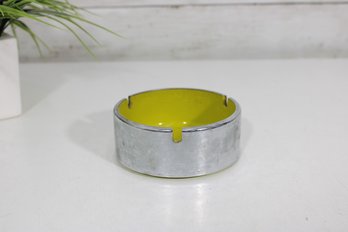 Vintage Maru Trend Pacific Ashtray  4 Chrome & Yellow  Retro 1960s Mid-Century Modern