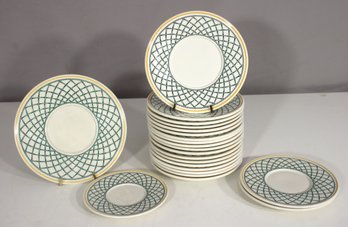 Lot Of Villeroy & Boch 'Basket' Pattern Round Plates  5', 6', & 7' Sizes