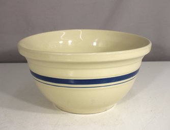 Vintage Roseville Friendship Pottery Ohio- Blue Stripe Mixing Bowl  12 Round, 6.5 Tall