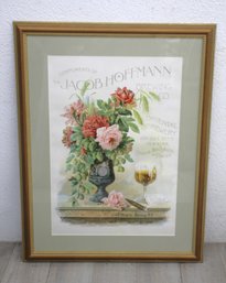 Jacob Hoffmann Brewing Co. Ornamental Print  Framed Advertising Art