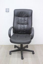 Black Faux Leather Office Chair