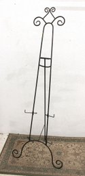 Wrought Iron Floor Easel / Display Stand  Scrollwork Design  70' Tall