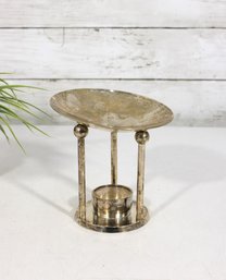 Vintage Brass Tabletop Incense Burner Holder 5' Round Decorative Stand