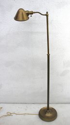 Vintage Adjustable Brass Pharmacy Floor Lamp  Classic Industrial Task Lighting