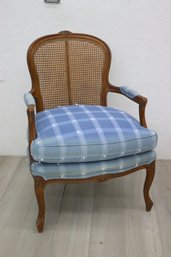 Vintage Century Hardwood Fauteuil-Style Armchairs With Cane Backs And Fine Detail Carvings