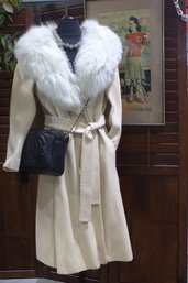 Vintage Gallant 100% Cashmere Coat - Small - Fur Collar Needs Repair