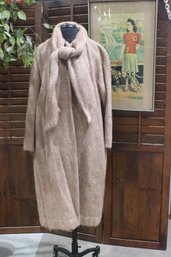 Vintage Mohair Wool Coat - M/L - Elegant Soft-Toned Classic