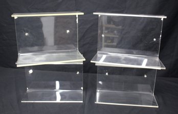 Set Of Four Acrylic Wall Shelves