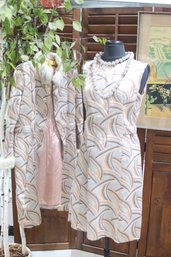 Vintage 1960s Brocade Dress & Coat Set  S/M  Glamorous Mid-Century Chic