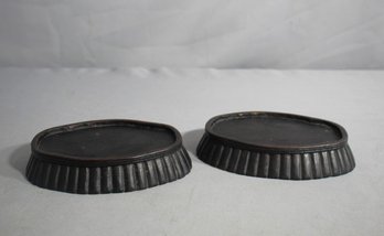 Pair Of Antique Wooden Display Stands