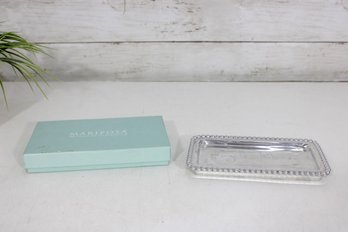 Mariposa Beaded Edge Aluminum Tray Hugs & Kisses 6.5' X 4' W/ Box