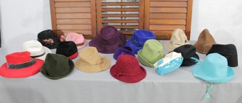 #338-Large Group Lot Of Vintage & Modern Hats  Fedoras, Bucket Hats & Dress Styles
