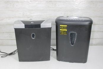 Lot Of 2 Paper Shredders  NeatTech & OfficeBasics  Home / Office Use  Untested