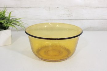 Vintage Duralex Amber Glass Mixing Bowl  Mid-Century Modern  9.5' Diameter