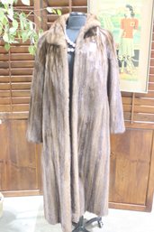 Vintage Full-Length Mink Fur Coat - S/M - Needs Repair -s18'  X  L49'