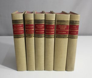 Set Of 6 Classic Philosophy And Literature Volumes  Aristotle, Marcus Aurelius, Montaigne, And More