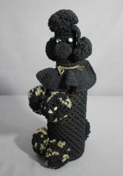 Vintage French Poodle Wine Bottle Cover, Handcrafted Crochet Design