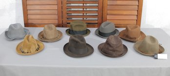 #340-group Lot Of Men's Fedoras