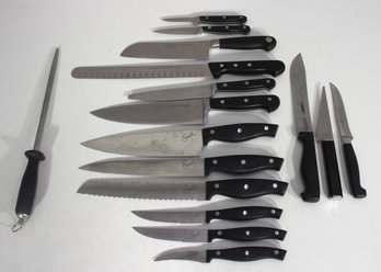 Mixed Lot Of Kitchen Knives  Emeril, Wsthof, Laser 5 & More