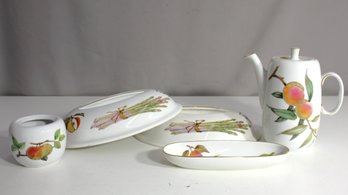 Group Lot Of Royal Worcester Evesham Pattern Porcelain Serving Pieces