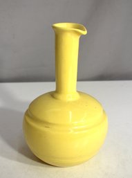Vintage Yellow Ceramic Pitcher  Goose Neck Spout  Mid-Century Modern MCM  9