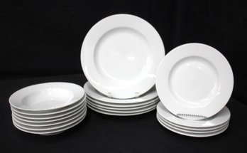 Dansk Aartik Dinnerware Set - White Porcelain Plates And Bowls
