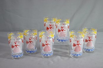 Set Of 7 Vintage Juice Glass Set