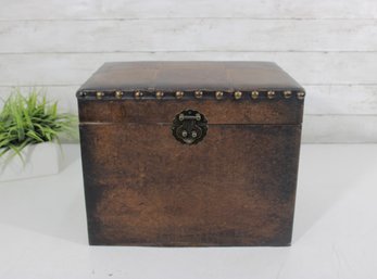 Decorative Storage Trunk/ Decorative Box Studded Lid 13.5'