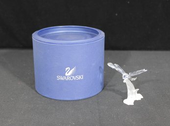 Swarovski Crystal Dragonfly Figurine  Austria  3' Tall  W/ Original Box