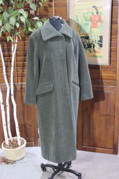 Saks Fifth Avenue Dark Brown Boucl Wool Coat  Size S/M