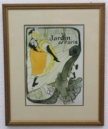 Framed JARDIN DE PARIS POSTER JANE AVRILL